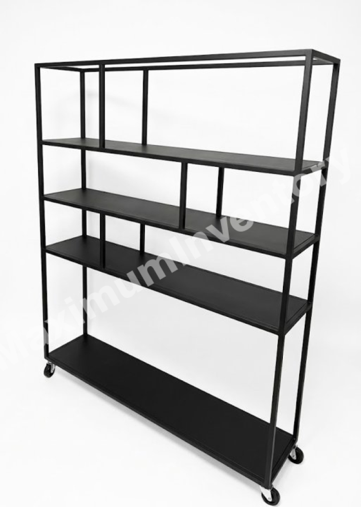 Regál černý 35 x 150 x 185